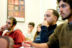 students in Rutgers classroom